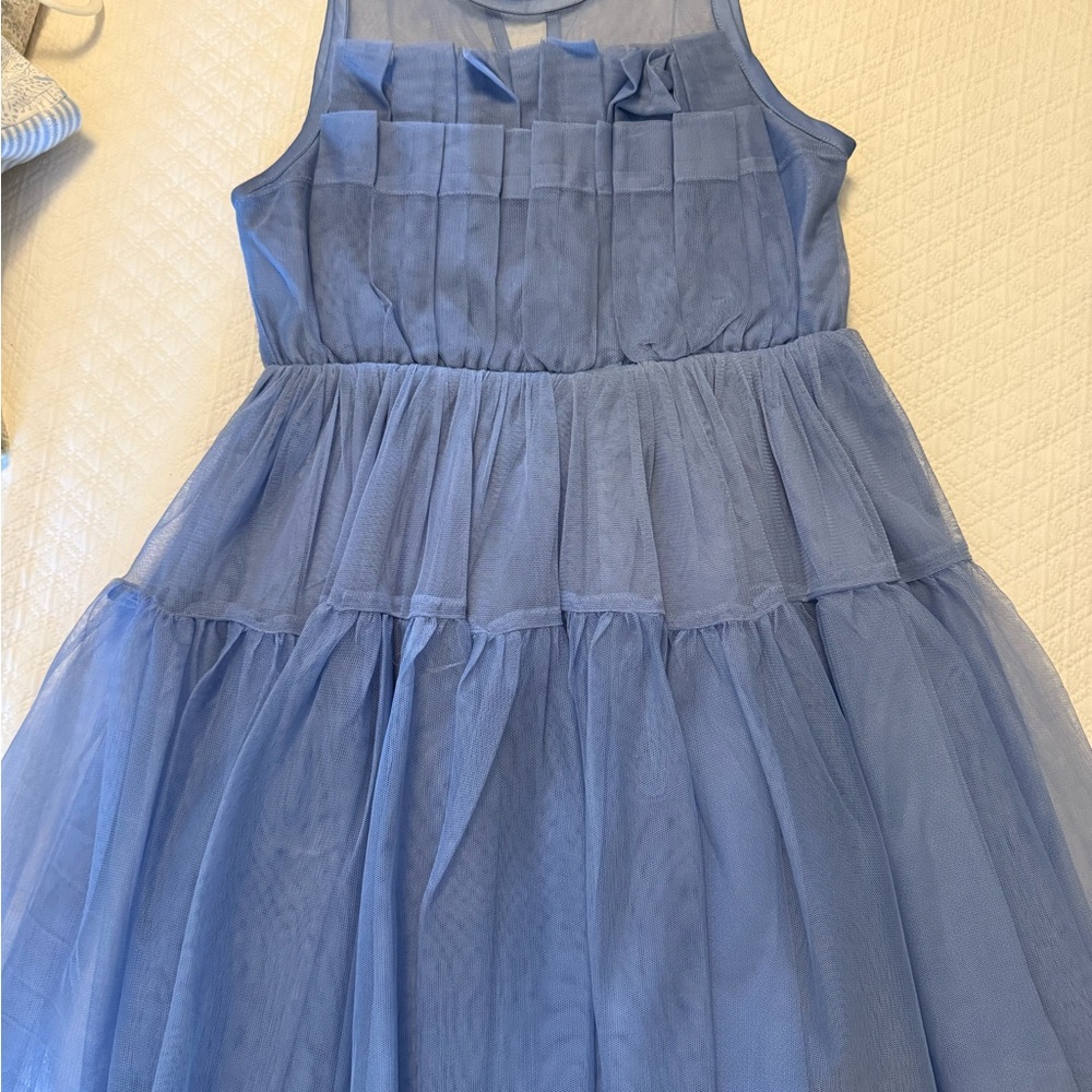J. Crew Kids Dress in Soft Blue with tulle